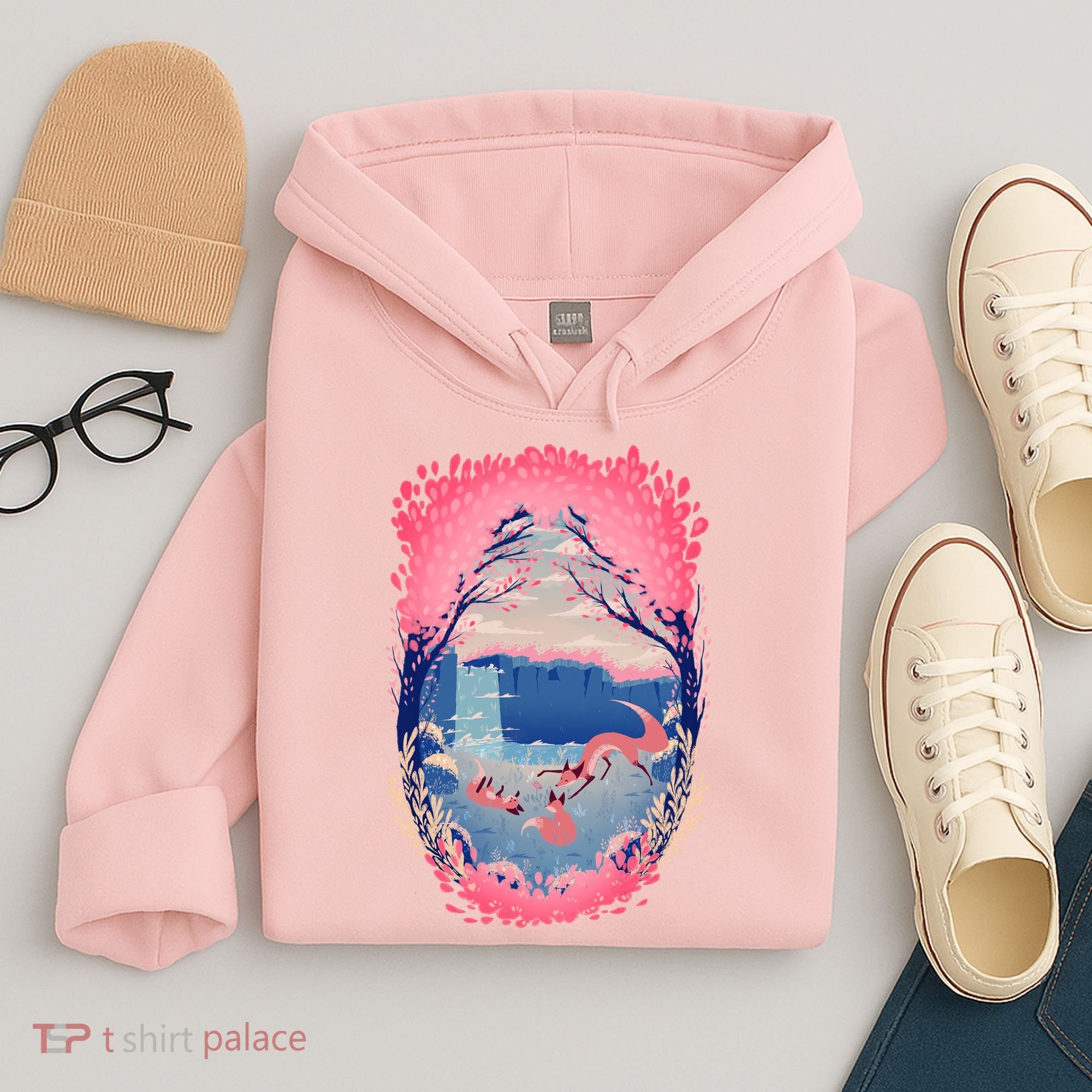 Fox Life View Illustration Hoodie