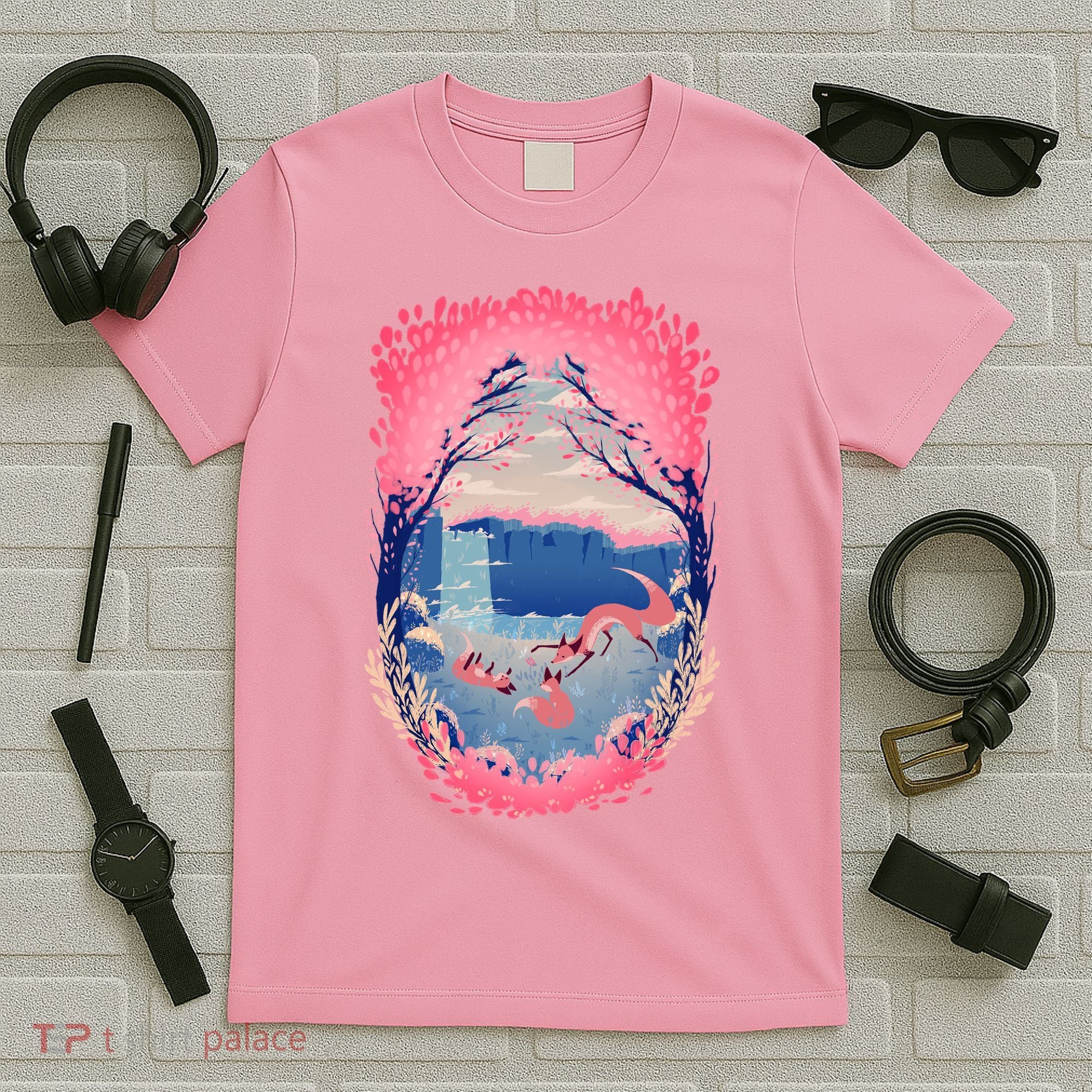 Fox Life View Illustration T-Shirt