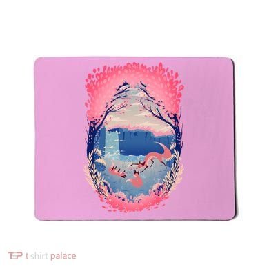 Fox Life View Illustration Mousepad