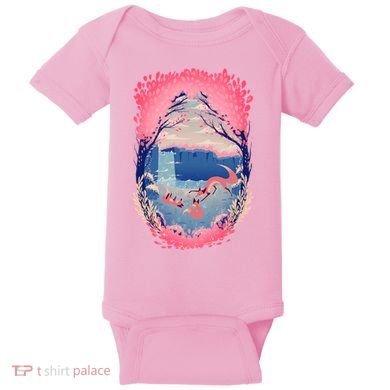 Fox Life View Illustration Baby Bodysuit