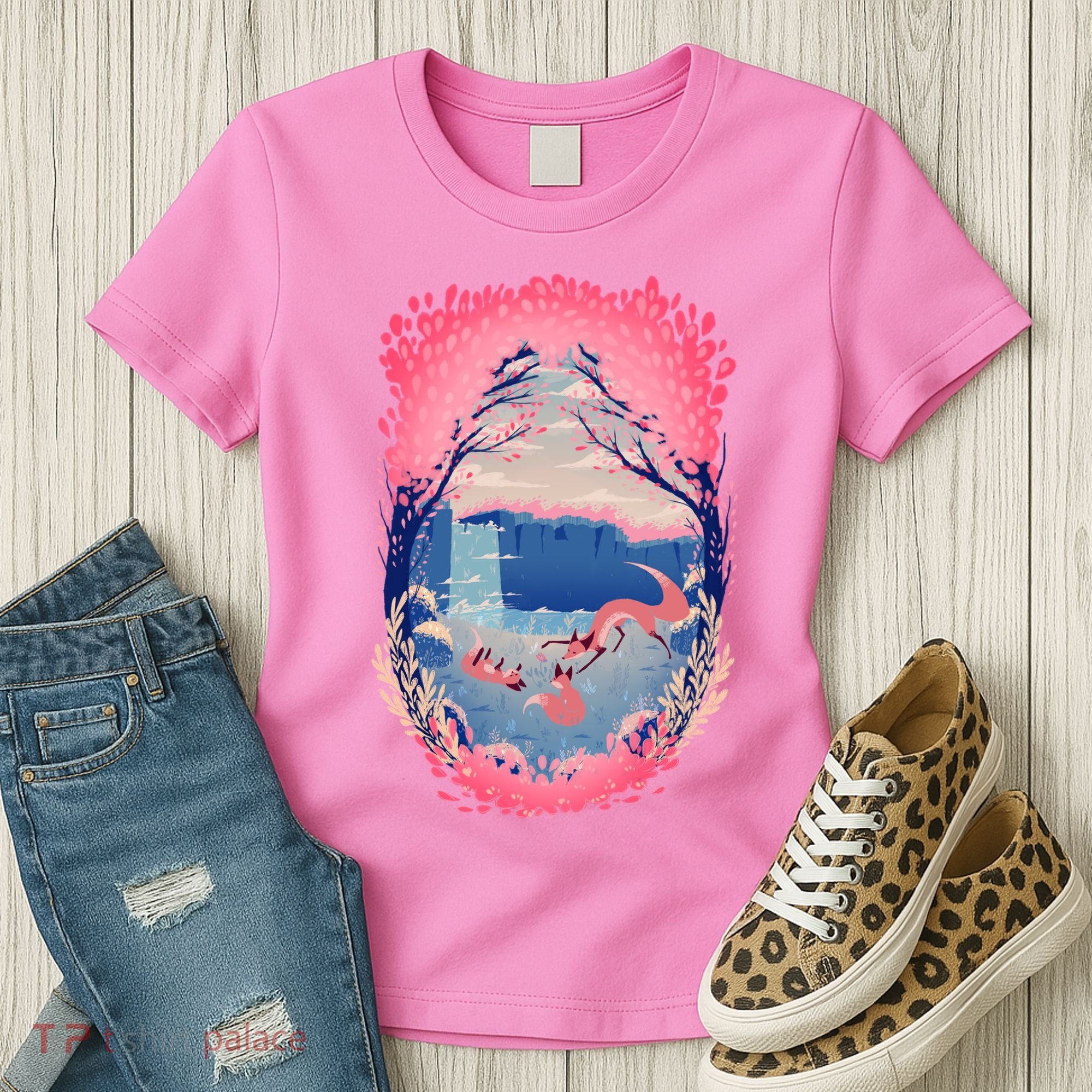 Fox Life View Illustration Women's T-Shirt