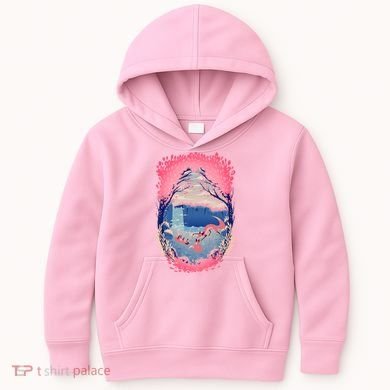 Fox Life View Illustration Kids Hoodie
