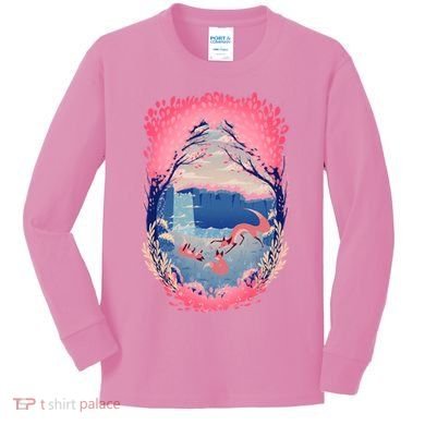 Fox Life View Illustration Kids Long Sleeve Shirt