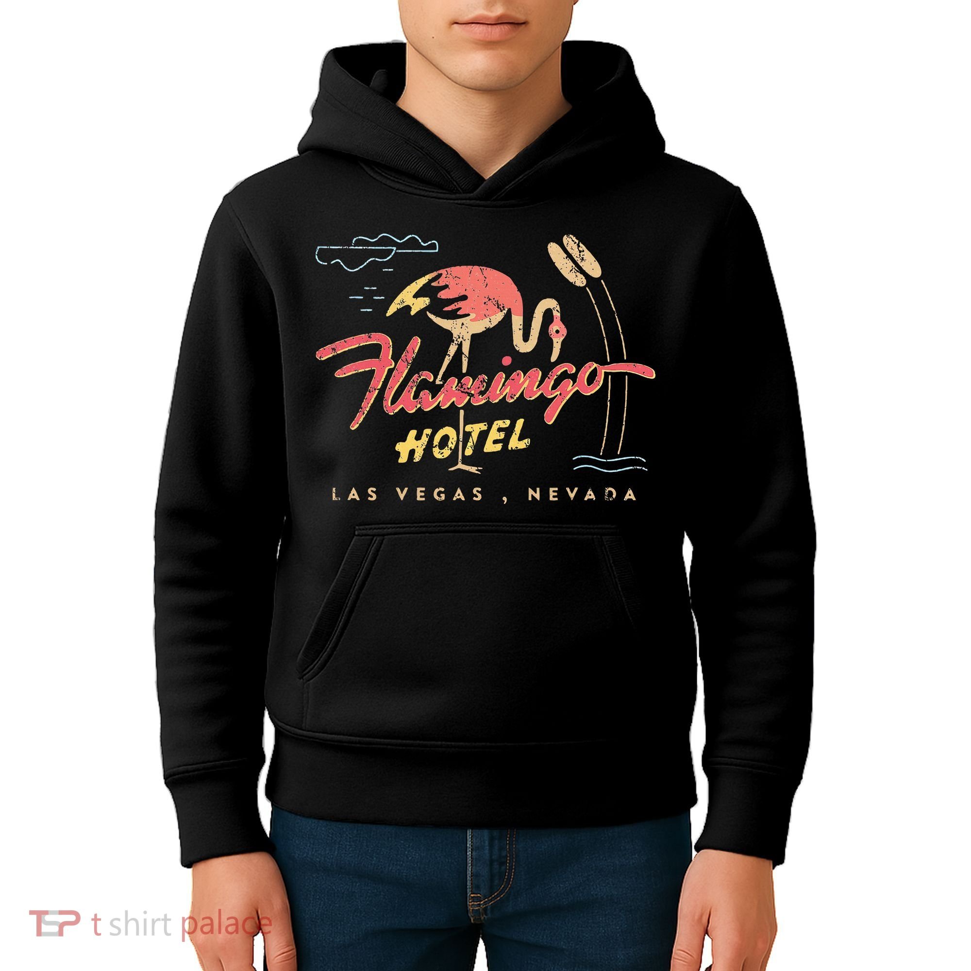 Flamingo Las Vegas Hotel Casino Retro Kids Hoodie