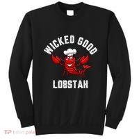 Funny Lobster Wicked Good Lobstah Maine New England Sweatshirt thumb 0