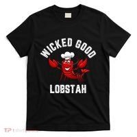 Funny Lobster Wicked Good Lobstah Maine New England T-Shirt thumb 0