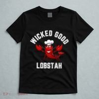 Funny Lobster Wicked Good Lobstah Maine New England T-Shirt thumb 5