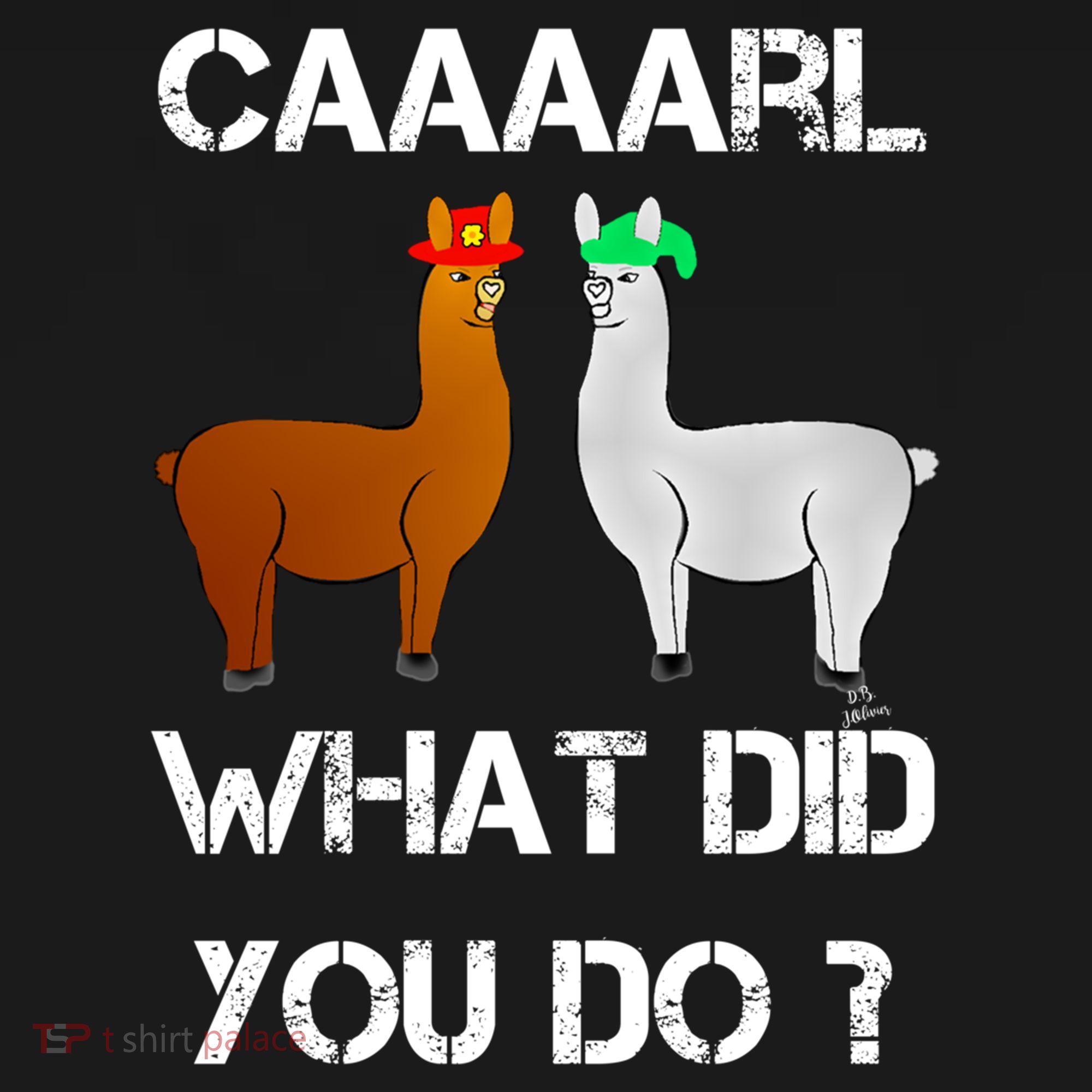 Funny Llama With Hats Gift Lama With Hat Carl What Did You Do Gift Women's Hoodie