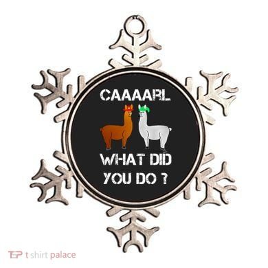 Funny Llama With Hats Gift Lama With Hat Carl What Did You Do Gift Ornament