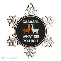 Funny Llama With Hats Gift Lama With Hat Carl What Did You Do Gift Ornament thumb 0