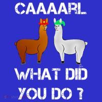 Funny Llama With Hats Gift Lama With Hat Carl What Did You Do Gift Women's Tank Top thumb 5