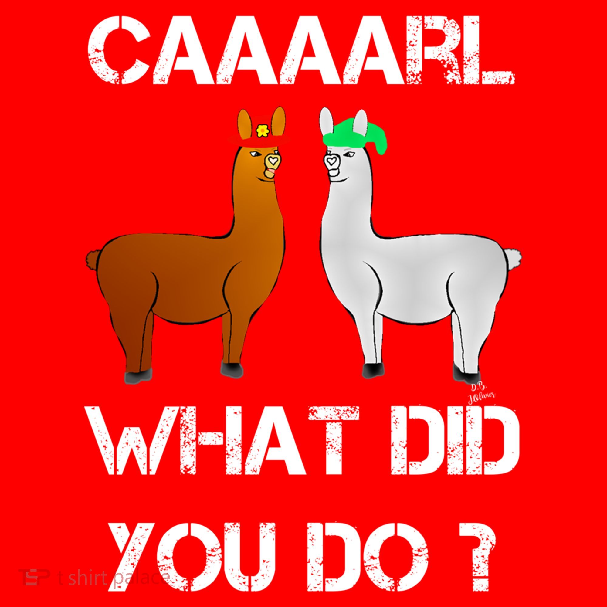 Funny Llama With Hats Gift Lama With Hat Carl What Did You Do Gift Santa Hat