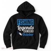 Fishing Legends Were Born In October Birthday Gift Hoodie thumb 0