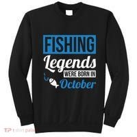 Fishing Legends Were Born In October Birthday Gift Sweatshirt thumb 0