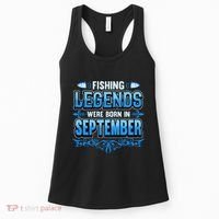 Fishing Legends Were Born In September Birthday Fisherman Women's Tank Top thumb 0