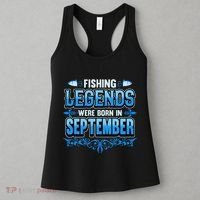 Fishing Legends Were Born In September Birthday Fisherman Women's Tank Top thumb 3