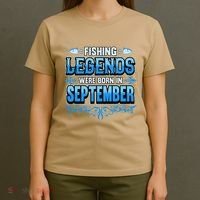 Fishing Legends Were Born In September Birthday Fisherman T-Shirt thumb 4