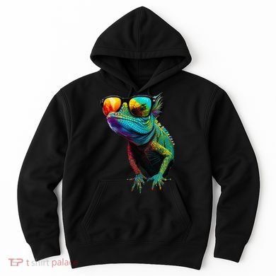 Funny Lizard With Sunglasses For Iguana & Reptiles Lovers Hoodie