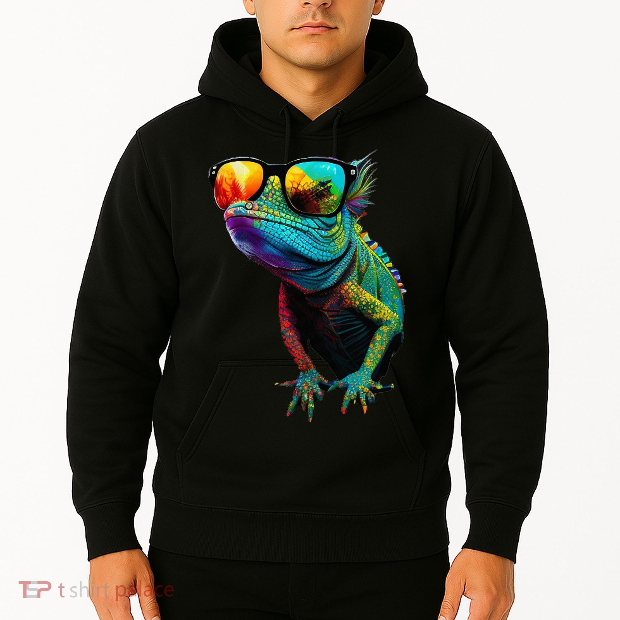 Funny Lizard With Sunglasses For Iguana & Reptiles Lovers Hoodie