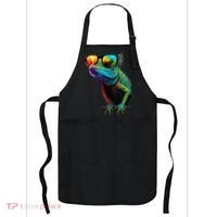 Funny Lizard With Sunglasses For Iguana & Reptiles Lovers Apron thumb 0