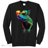 Funny Lizard With Sunglasses For Iguana & Reptiles Lovers Sweatshirt thumb 0