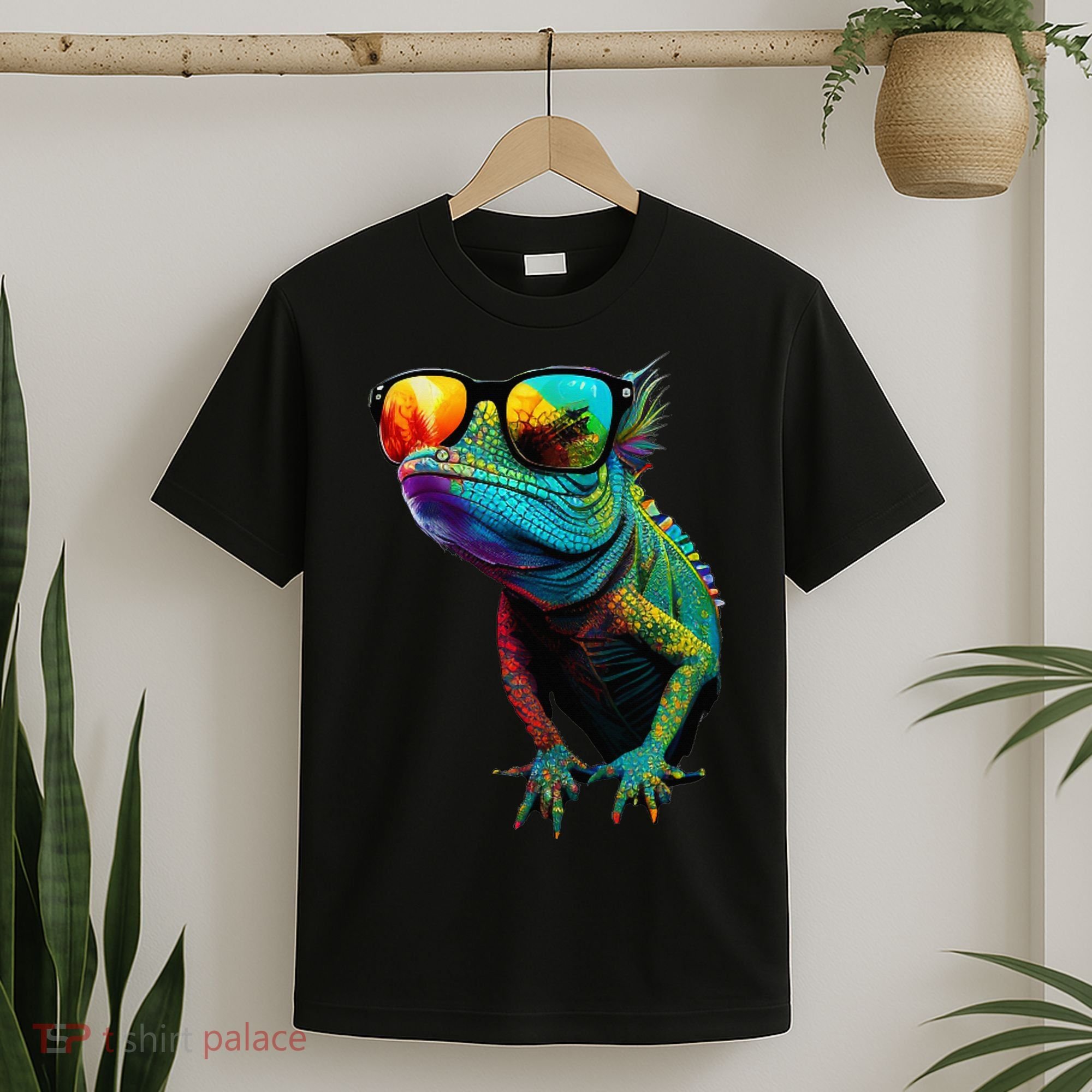 Funny Lizard With Sunglasses For Iguana & Reptiles Lovers T-Shirt