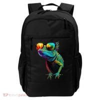 Funny Lizard With Sunglasses For Iguana & Reptiles Lovers Backpack thumb 0
