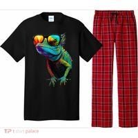 Funny Lizard With Sunglasses For Iguana & Reptiles Lovers Pajama Set thumb 0