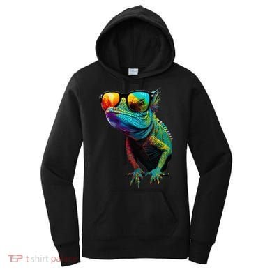 Funny Lizard With Sunglasses For Iguana & Reptiles Lovers Women's Hoodie
