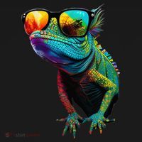 Funny Lizard With Sunglasses For Iguana & Reptiles Lovers Women's Hoodie thumb 2