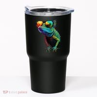 Funny Lizard With Sunglasses For Iguana & Reptiles Lovers Tumbler thumb 0