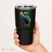 Funny Lizard With Sunglasses For Iguana & Reptiles Lovers Tumbler thumb 2