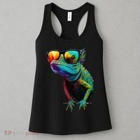 Funny Lizard With Sunglasses For Iguana & Reptiles Lovers Women's Tank Top thumb 3