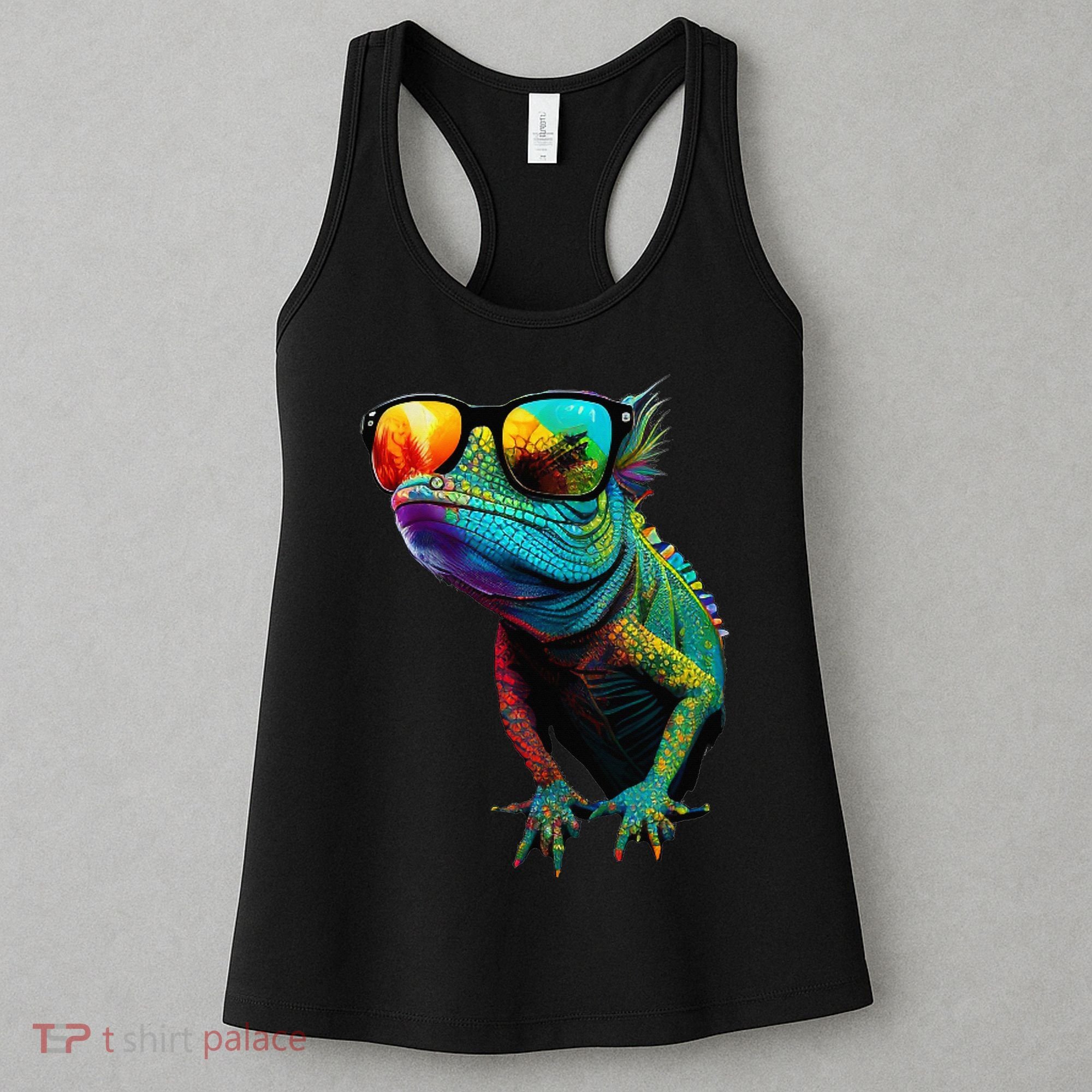 Funny Lizard With Sunglasses For Iguana & Reptiles Lovers Women's Tank Top