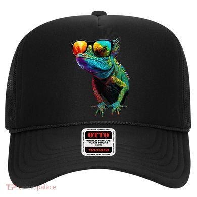 Funny Lizard With Sunglasses For Iguana & Reptiles Lovers Hat
