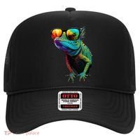 Funny Lizard With Sunglasses For Iguana & Reptiles Lovers Hat thumb 0