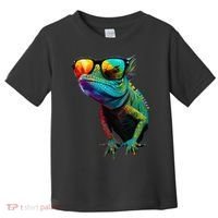 Funny Lizard With Sunglasses For Iguana & Reptiles Lovers Toddler T-Shirt thumb 0