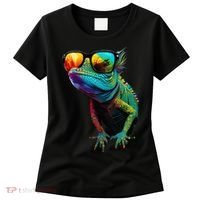 Funny Lizard With Sunglasses For Iguana & Reptiles Lovers Women's T-Shirt thumb 0