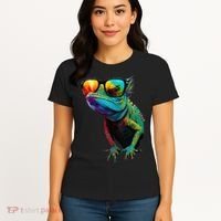 Funny Lizard With Sunglasses For Iguana & Reptiles Lovers Women's T-Shirt thumb 4