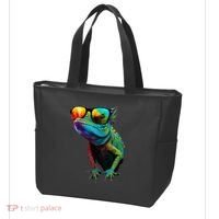 Funny Lizard With Sunglasses For Iguana & Reptiles Lovers Tote Bag thumb 3