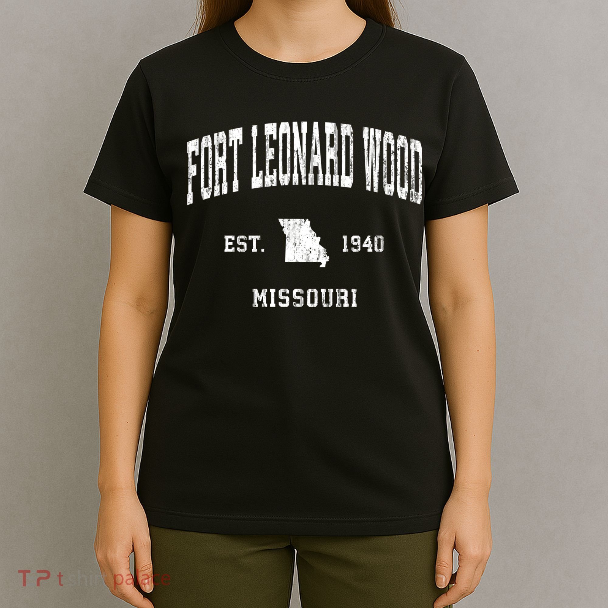 Fort Leonard Wood Missouri Mo Vintage Athletic T-Shirt