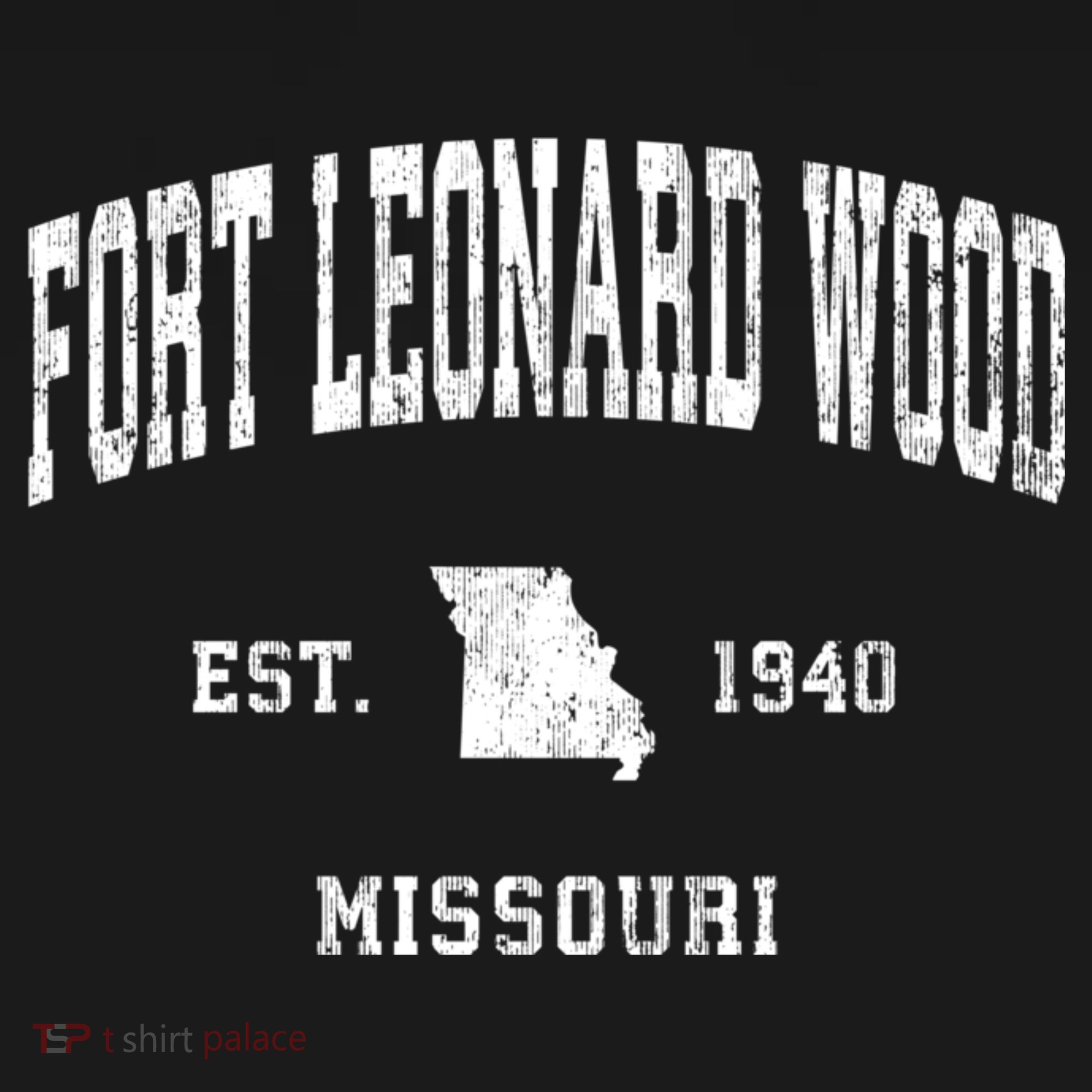 Fort Leonard Wood Missouri Mo Vintage Athletic T-Shirt