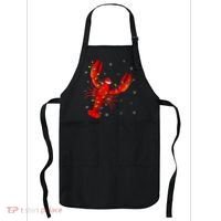 Funny Lobster Xmas Lighting Reindeer Hat Lobster Christmas Apron thumb 0