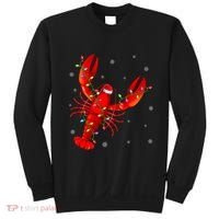 Funny Lobster Xmas Lighting Reindeer Hat Lobster Christmas Sweatshirt thumb 0