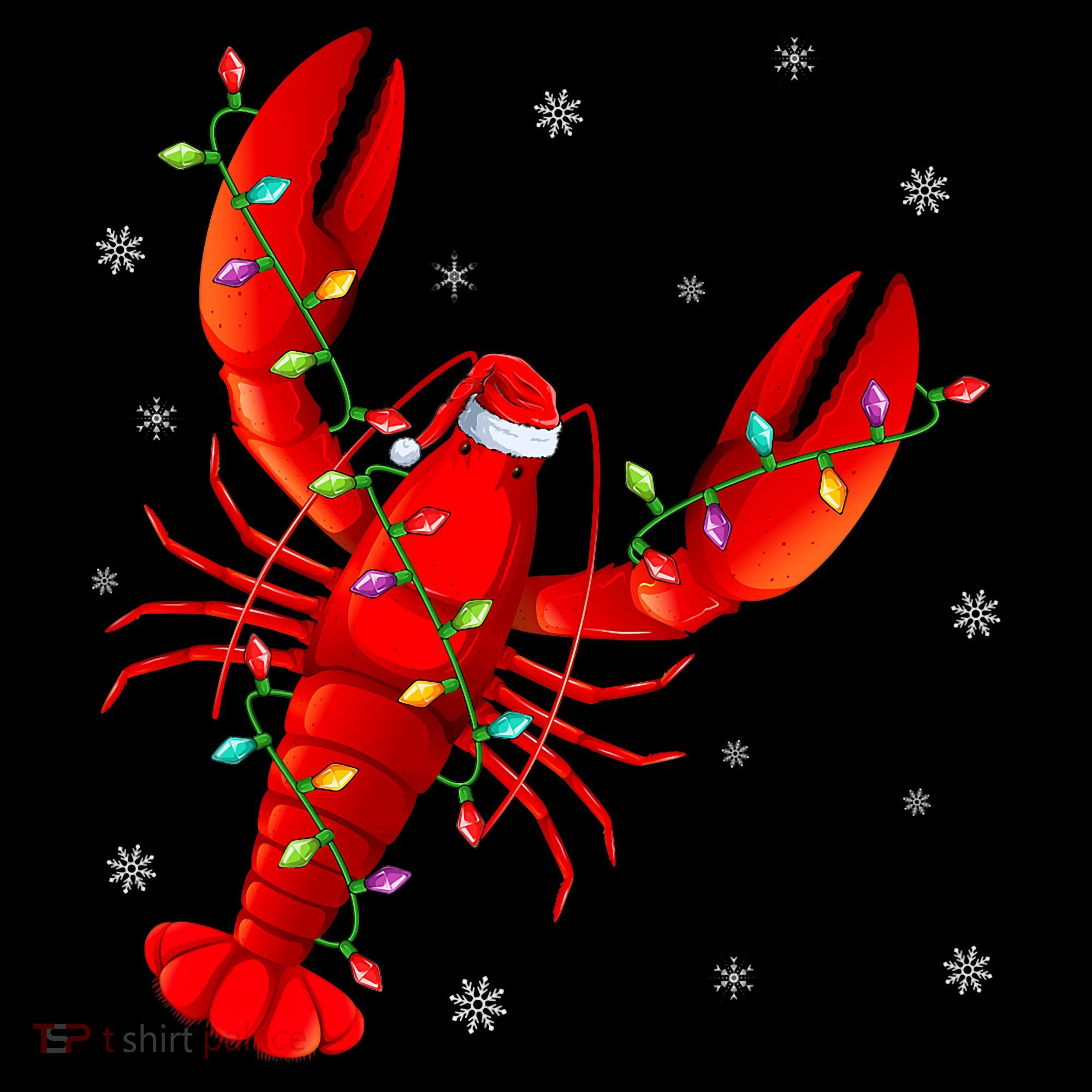 Funny Lobster Xmas Lighting Reindeer Hat Lobster Christmas Coffee Mug