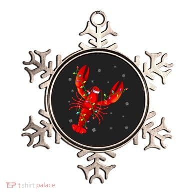 Funny Lobster Xmas Lighting Reindeer Hat Lobster Christmas Ornament