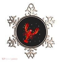 Funny Lobster Xmas Lighting Reindeer Hat Lobster Christmas Ornament thumb 0