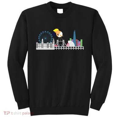 Fly Baby Trump Over City Sweatshirt