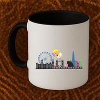 Fly Baby Trump Over City Coffee Mug thumb 2