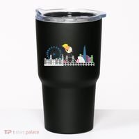 Fly Baby Trump Over City Tumbler thumb 0